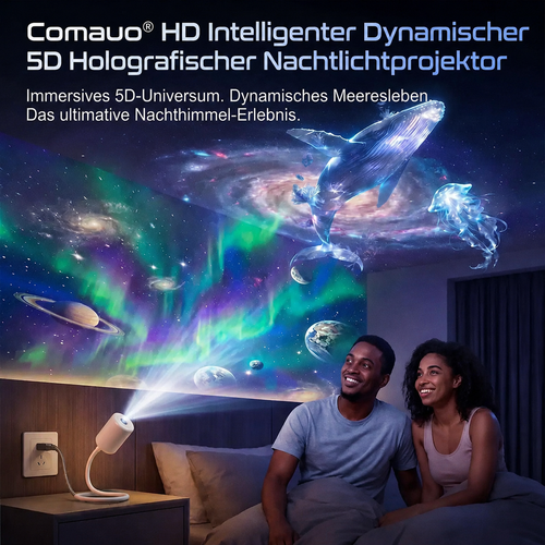 🌌Comauo® 5D Mini-Sternenprojektor💡 — Dynamische Galaxiebeleuchtung für Schlafzimmer, Autos und entspannte Nächte 🔥
