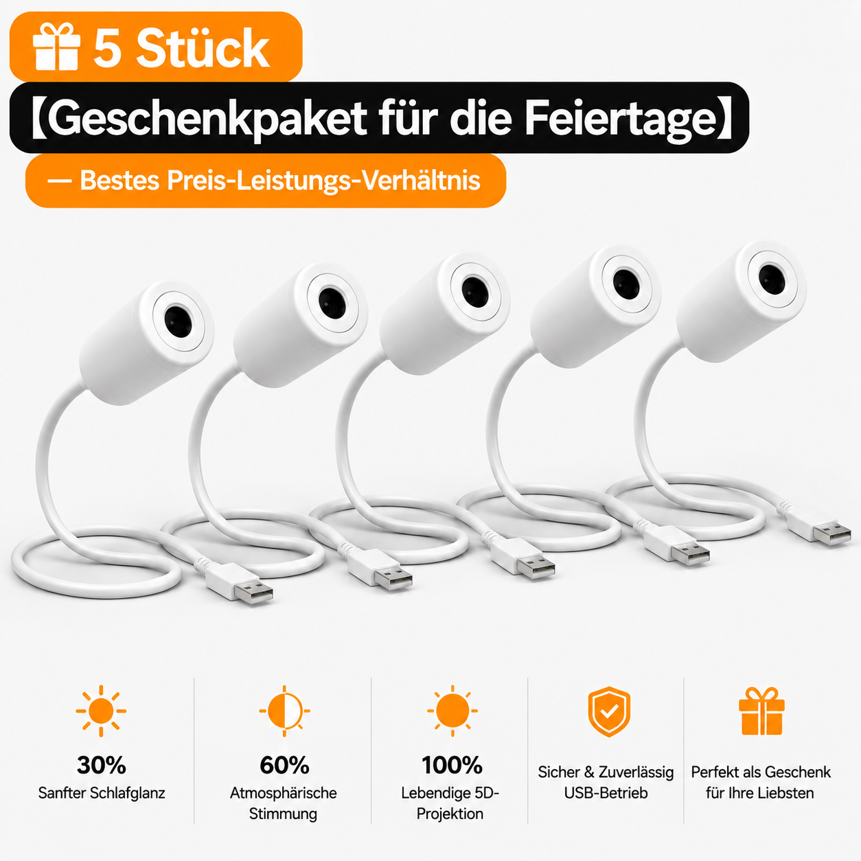 🎁 5 Stück 【Geschenkpaket für die Feiertage】— Bestes Preis-Leistungs-Verhältnis