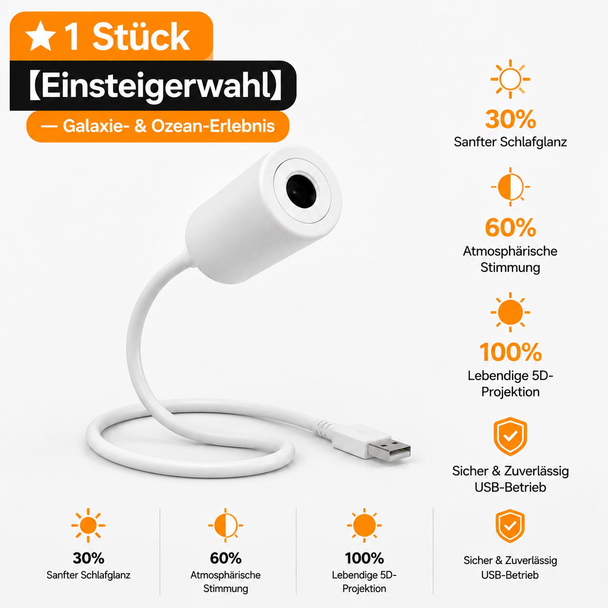 🌟 1 Stück 【Einsteigerwahl】— Galaxie- & Ozean-Erlebnis